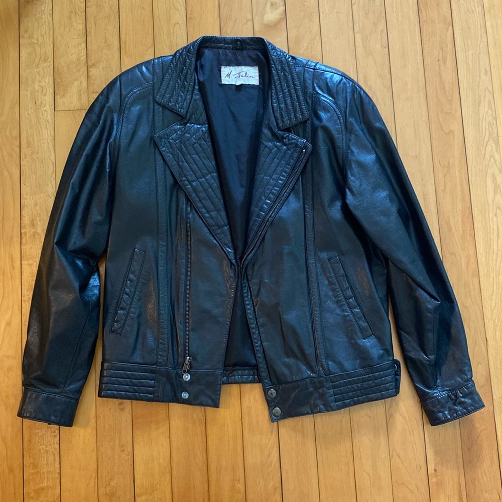 Black leather jacket
